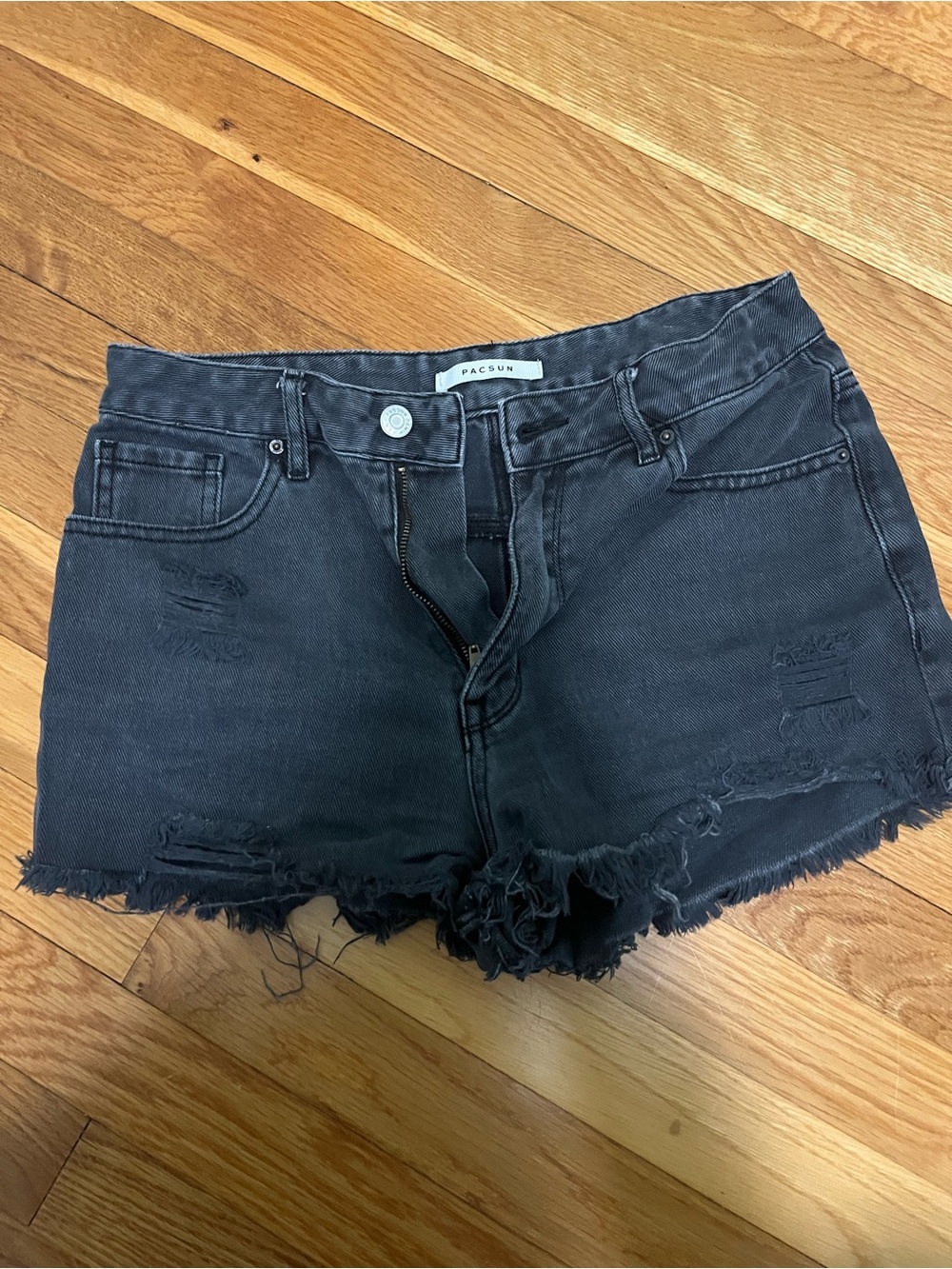 PacSun Women's High-Rise Black Denim Shorts